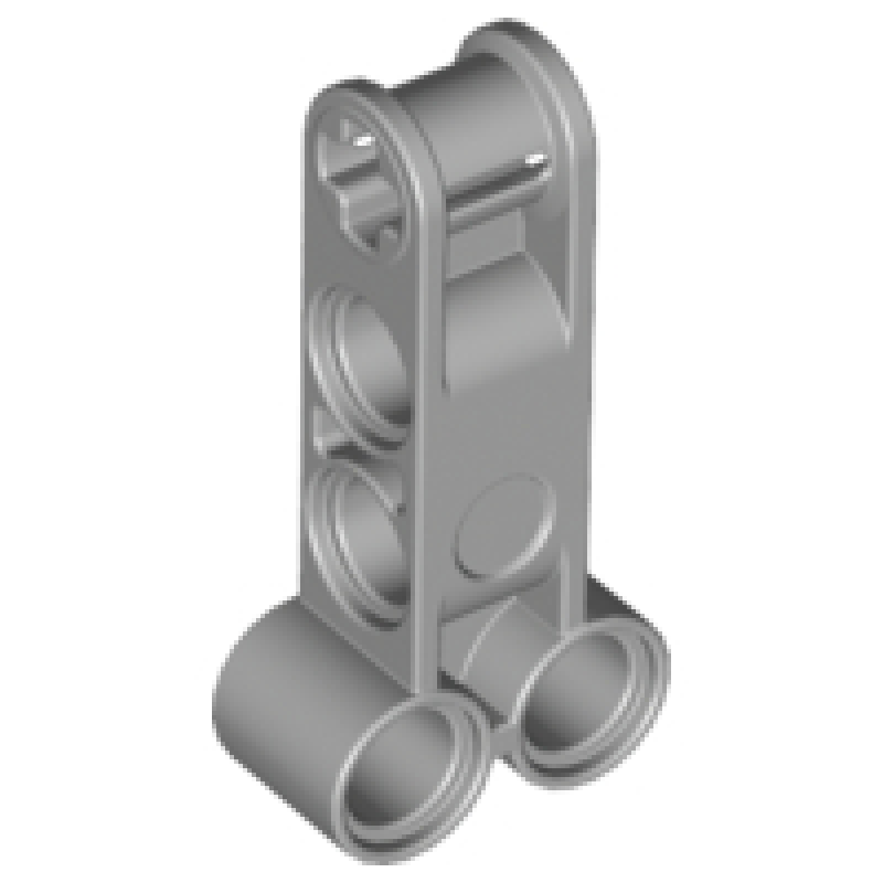 Technic As- en Pin Koppeling Loodrecht Dubbel 4L Light Bluish Gray